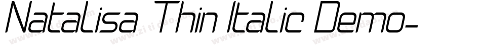 Natalisa Thin Italic Demo字体转换